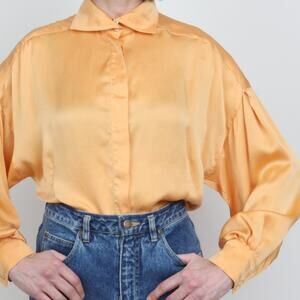 Vintage100% Silk Blouse Size M